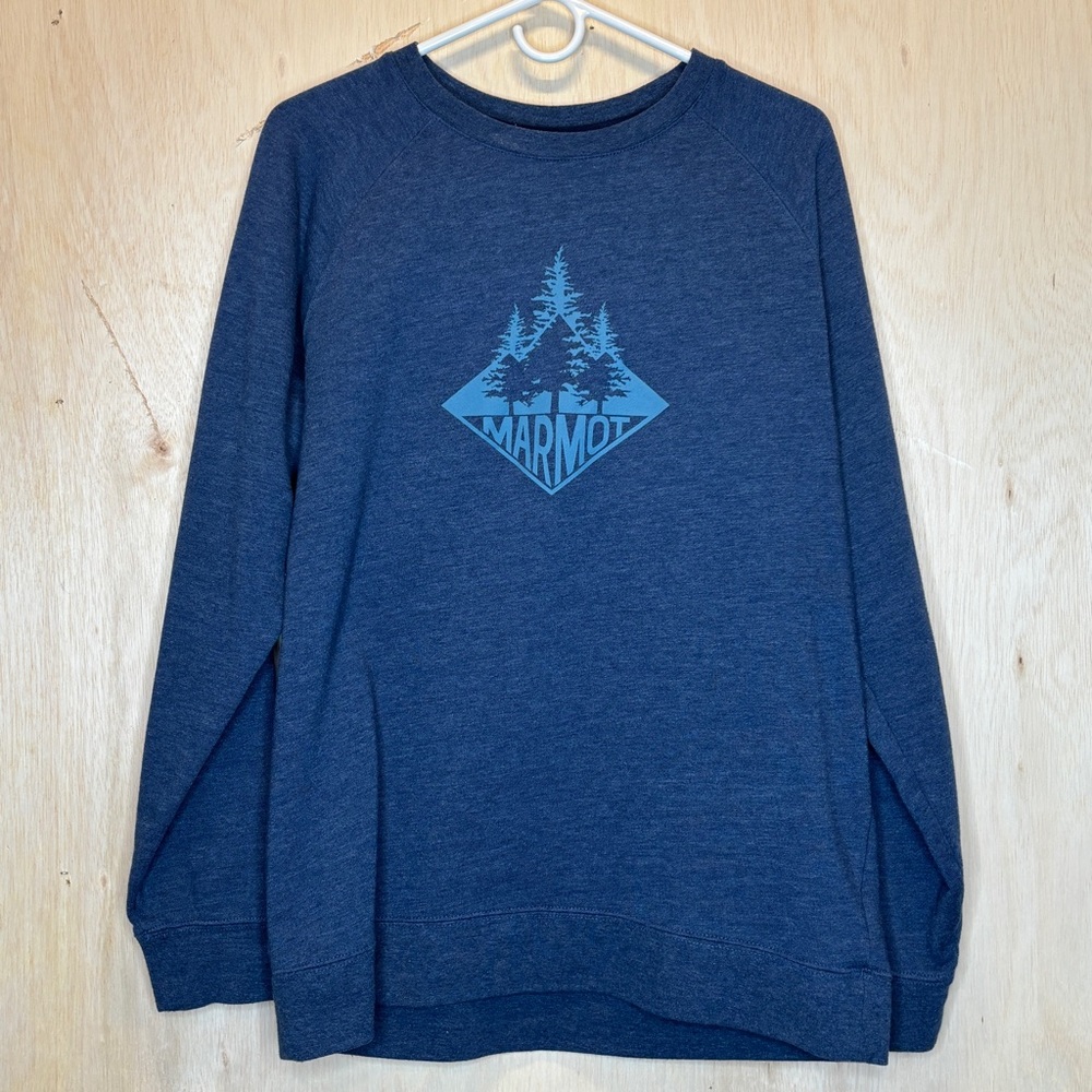 Marmot Women's Large Blue Sweatshirt‎ Excellent Preowned Condition